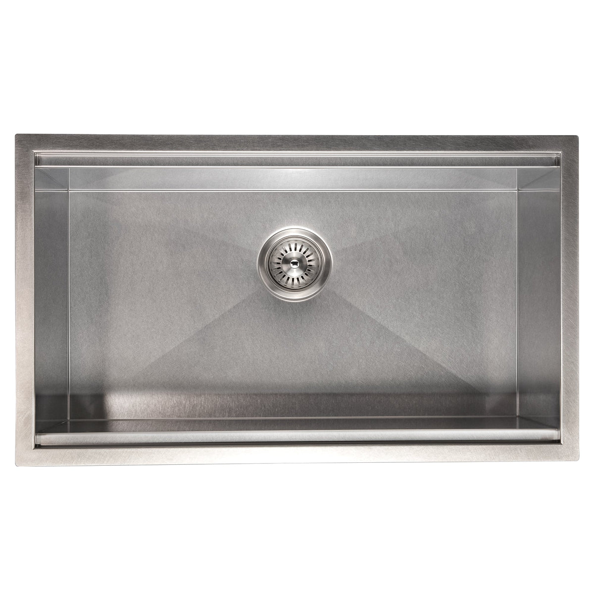 ZLINE 33 in. Garmisch Undermount Single Bowl Satin Stainless Steel Kitchen Sink with Bottom Grid and Accessories (SLS-33S)