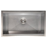 ZLINE 33 in. Garmisch Undermount Single Bowl Satin Stainless Steel Kitchen Sink with Bottom Grid and Accessories (SLS-33S)