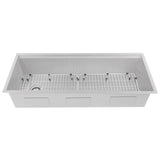 ZLINE 43 in. Garmisch Undermount Single Bowl Satin Stainless Steel Kitchen Sink with Bottom Grid and Accessories (SLS-43S)