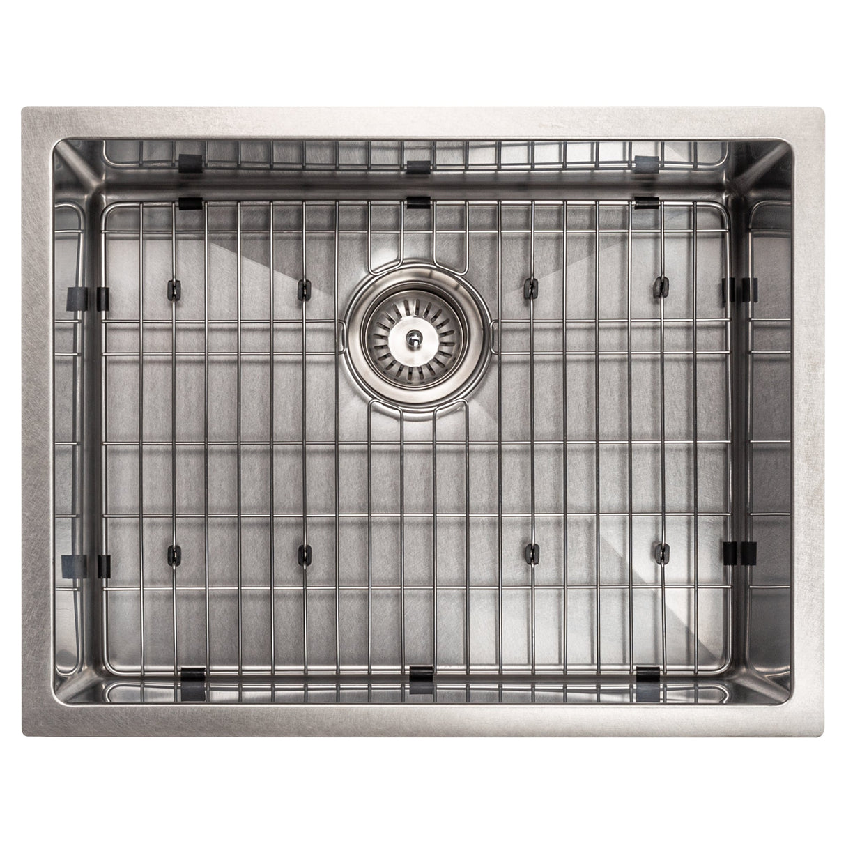 ZLINE 23 in. Meribel Undermount Single Bowl Satin Stainless Steel Kitchen Sink with Bottom Grid (SRS-23S)