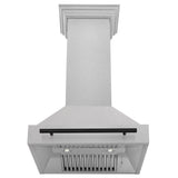 ZLINE Autograph Edition 30" Fingerprint Resistant Stainless Steel Range Hood with Matte Black Handle (8654SNZ-30-MB)