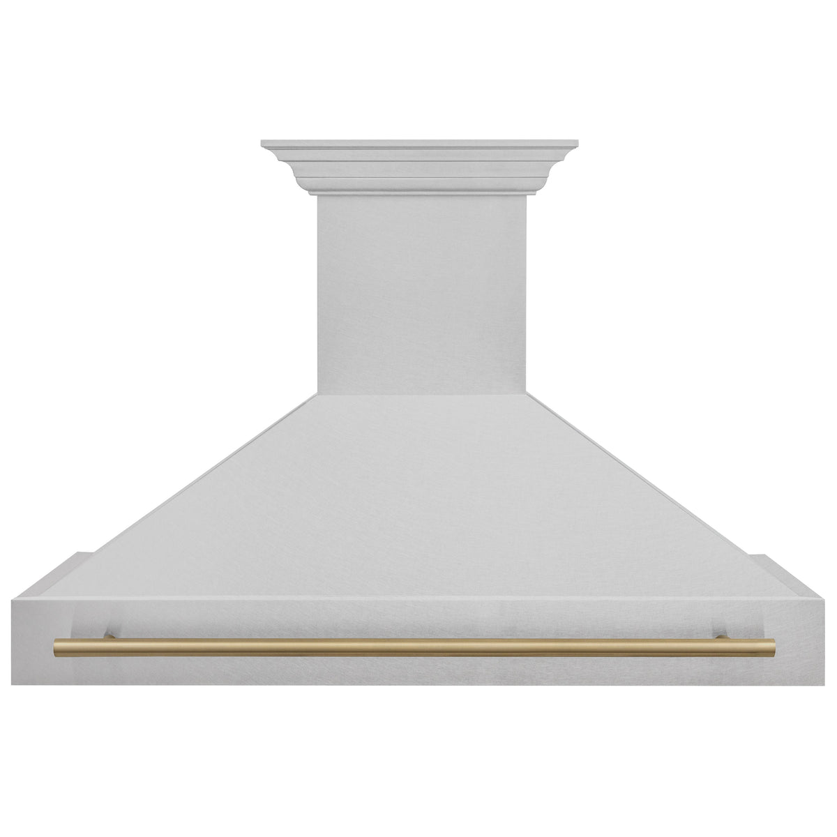 ZLINE Autograph Edition 48" Fingerprint Resistant Stainless Steel Range Hood with Champagne Bronze Handle (8654SNZ-48-CB)