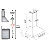 ZLINE 30" Ducted Wall Mount Range Hood in Fingerprint Resistant Stainless Steel (8KF2S-30)