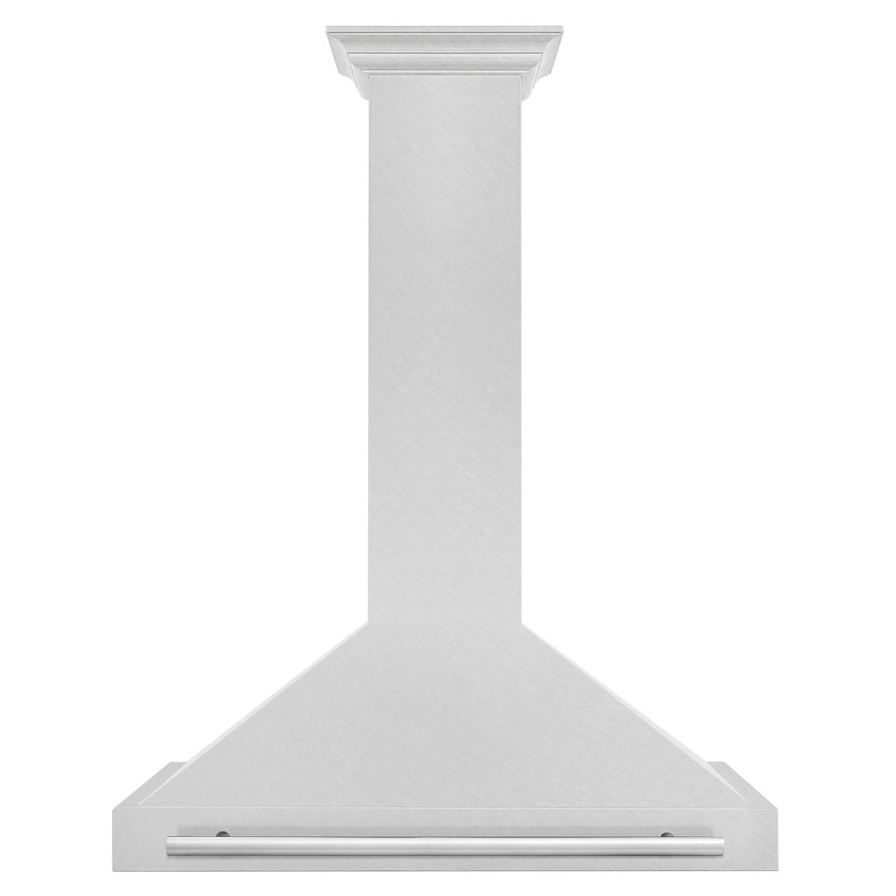 ZLINE 36 in. Convertible Fingerprint Resistant DuraSnow® Stainless Steel Range Hood with Stainless Steel Handle (KB4SNX-36)