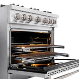 ZLINE 36 in. 5.2 cu. ft. Select Dual Fuel Range with 6 Burner Gas Cooktop and Electric Convection Oven in Satin Stainless Steel (HDRS-36)