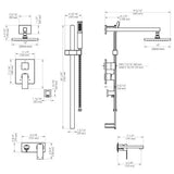 ZLINE Bliss Rainfall Shower System with 12 in. Oversized Shower Head in Brushed Nickel (BLS-SHS12-BN)