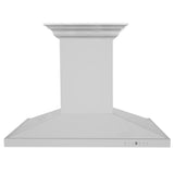36" ZLINE CrownSound™Ducted Vent Island Mount Range Hood in Stainless Steel with Built-in Bluetooth Speakers (GL2iCRN-BT-36)