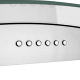 ZLINE 36” Alpine Series Convertible Island Mount Range Hood in Stainless Steel with Remote Control, LED lighting, and Dishwasher-Safe Baffle Filters (ALP70IS-36)