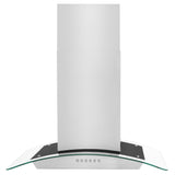 ZLINE 30” Alpine Series Convertible Island Mount Range Hood in Stainless Steel with Remote Control, LED lighting, and Dishwasher-Safe Baffle Filters (ALP70IS-30)