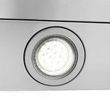 ZLINE 36” Alpine Series Convertible Island Mount Range Hood in Stainless Steel with Remote Control, LED lighting, and Dishwasher-Safe Baffle Filters (ALP70IS-36)
