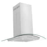 ZLINE 30” Alpine Series Convertible Island Mount Range Hood in Stainless Steel with Remote Control, LED lighting, and Dishwasher-Safe Baffle Filters (ALP70IS-30)