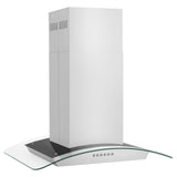 ZLINE 36” Alpine Series Convertible Island Mount Range Hood in Stainless Steel with Remote Control, LED lighting, and Dishwasher-Safe Baffle Filters (ALP70IS-36)