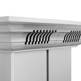 48" ZLINE CrownSound™Ducted Vent Island Mount Range Hood in Stainless Steel with Built-in Bluetooth Speakers (KE2iCRN-BT-48)