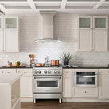 36" ZLINE CrownSound™Ducted Vent Wall Mount Range Hood in Stainless Steel with Built-in Bluetooth Speakers (KN4CRN-BT-36)