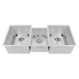 ZLINE 45 in. Breckenridge Undermount Triple Bowl Stainless Steel Kitchen Sink with Bottom Grid and Accessories (SLT-45)