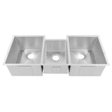 ZLINE 45 in. Breckenridge Undermount Triple Bowl Stainless Steel Kitchen Sink with Bottom Grid and Accessories (SLT-45)