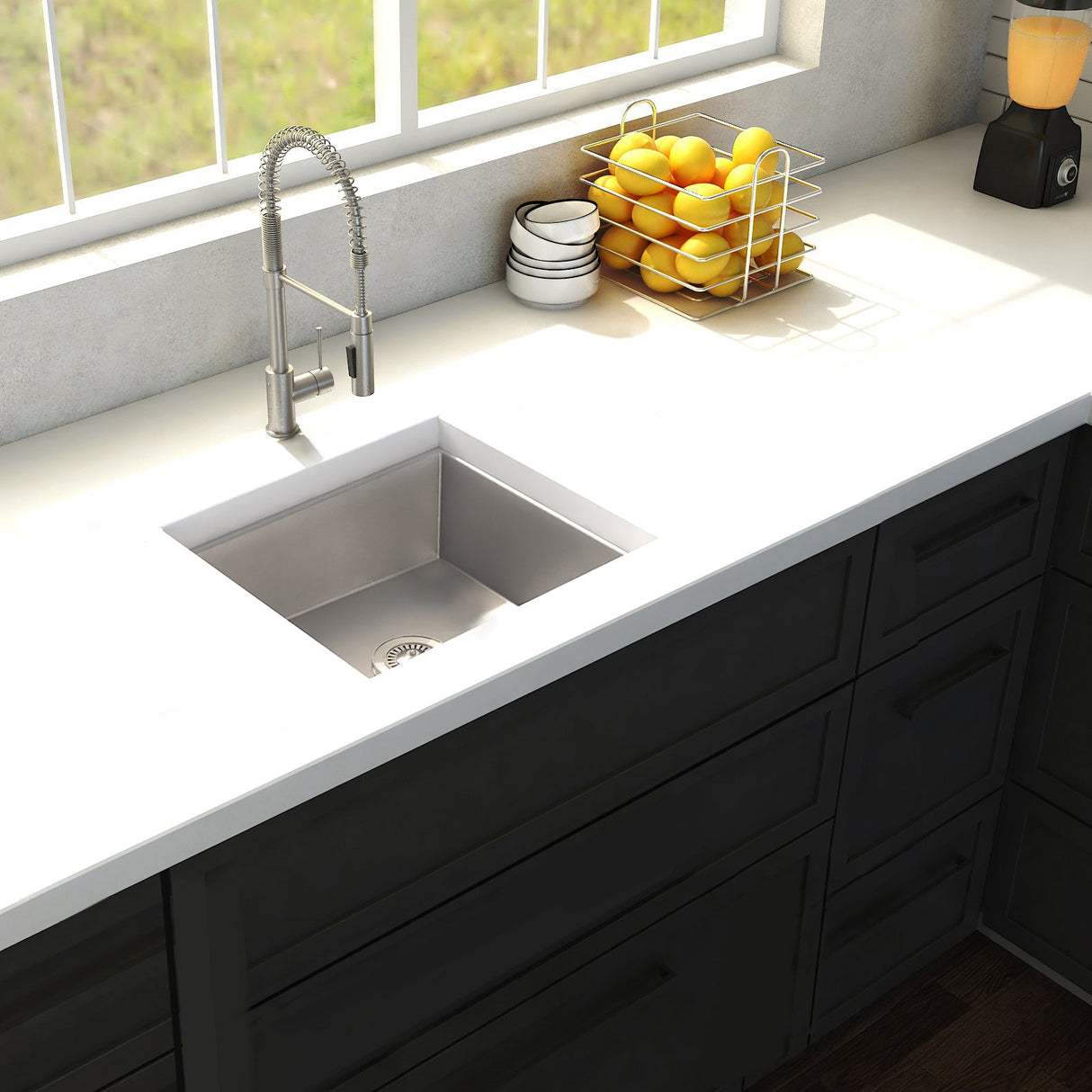 ZLINE 15 in. Boreal Undermount Single Bowl Bar Kitchen Sink in Stainless Steel (SUS-15)