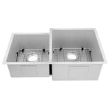 ZLINE 32 in. Jackson Undermount Double Bowl Stainless Steel Kitchen Sink with Bottom Grid (SRDL-32)