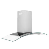 ZLINE 48" Convertible Vent Convertible Vent Wall Mount Range Hood in Stainless Steel & Glass (KN4-48)