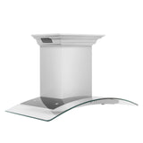 36" ZLINE CrownSound™Ducted Vent Wall Mount Range Hood in Stainless Steel with Built-in Bluetooth Speakers (KN4CRN-BT-36)