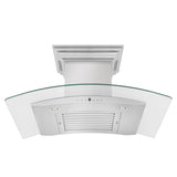 36" ZLINE CrownSound™Ducted Vent Wall Mount Range Hood in Stainless Steel with Built-in Bluetooth Speakers (KN4CRN-BT-36)