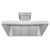 54" ZLINE CrownSound™Ducted Vent Professional Wall Mount Range Hood in Stainless Steel with Built-in Bluetooth Speakers (697CRN-BT-54)