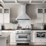 ZLINE Autograph Edition 36" Fingerprint Resistant Stainless Steel Range Hood with Matte Black Handle (8654SNZ-36-MB)