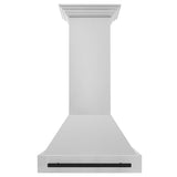 ZLINE Autograph Edition 30" Stainless Steel Range Hood with Stainless Steel Shell and Matte Black Handle (8654STZ-30-MB)