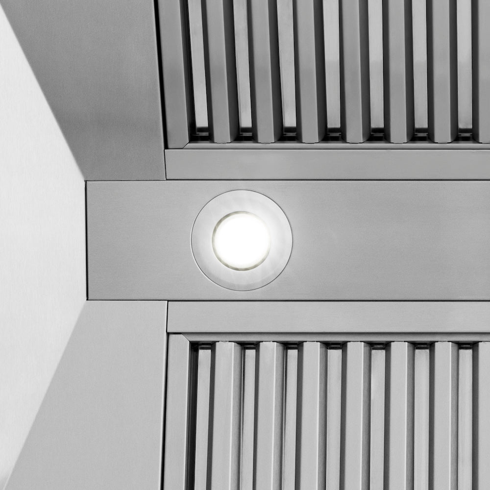 ZLINE Autograph Edition 30" Stainless Steel Range Hood with White Matte Shell and Matte Black Handle (8654STZ-WM30-MB)