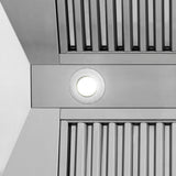 ZLINE Autograph Edition 30" Stainless Steel Range Hood with White Matte Shell and Matte Black Handle (8654STZ-WM30-MB)