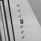 ZLINE Autograph Edition 30" Stainless Steel Range Hood with White Matte Shell and Polished Gold Handle (8654STZ-WM30-G)