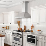 36" ZLINE CrownSound™Ducted Vent Wall Mount Range Hood in Stainless Steel with Built-in Bluetooth Speakers (KF2CRN-BT-36)