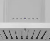 36" ZLINE CrownSound™Ducted Vent Wall Mount Range Hood in Stainless Steel with Built-in Bluetooth Speakers (KL2CRN-BT-36)