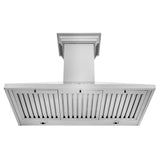 36" ZLINE CrownSound™Ducted Vent Wall Mount Range Hood in Stainless Steel with Built-in Bluetooth Speakers (KL2CRN-BT-36)