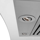 36" ZLINE CrownSound™Ducted Vent Wall Mount Range Hood in Stainless Steel with Built-in Bluetooth Speakers (KZCRN-BT-36)