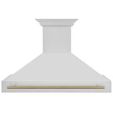 ZLINE Autograph Edition 48" Stainless Steel Range Hood with Stainless Steel Shell and Champagne Bronze Handle (8654STZ-48-CB)