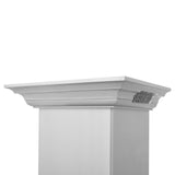 48" ZLINE CrownSound™Ducted Vent Wall Mount Range Hood in Stainless Steel with Built-in Bluetooth Speakers (KN4CRN-BT-48)
