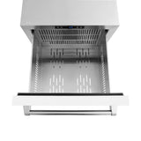 ZLINE 24 in. Touchstone 168 Can Outdoor-Rated Dual Refrigerator Drawer with White Matte Doors (RDSO-WM-24)