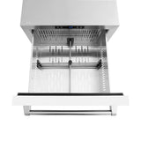 ZLINE 24 in. Touchstone 168 Can Outdoor-Rated Dual Refrigerator Drawer with White Matte Doors (RDSO-WM-24)