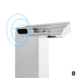 48" ZLINE CrownSound™Ducted Vent Wall Mount Range Hood in Stainless Steel with Built-in Bluetooth Speakers (KN4CRN-BT-48)