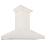 ZLINE 48" Ducted Vent Wooden Convertible Vent Wall Mount Range Hood in Cottage White (KPTT-48)