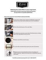 ZLINE 1 Set of 2 Charcoal Filters for Range Hoods with Recirculating Option (CF1)