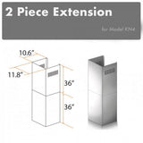 ZLINE 2-36 in. Chimney Extensions for 10 ft. to 12 ft. Ceilings (2PCEXT-KN4)