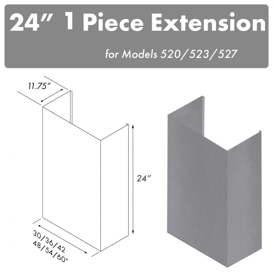 ZLINE 24" Chimney for 54" Under Cabinet Hoods (520/523/527-54-2FTEXT)