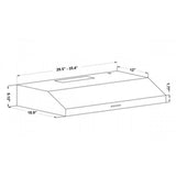 ZLINE 30 inch 280 CFM Ducted Under Cabinet Range Hood in Stainless Steel - Hardwired Power (615-30)