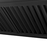 ZLINE 36" Black Stainless Steel Range Hood with Polished Gold Handle (BS655Z-36-G)
