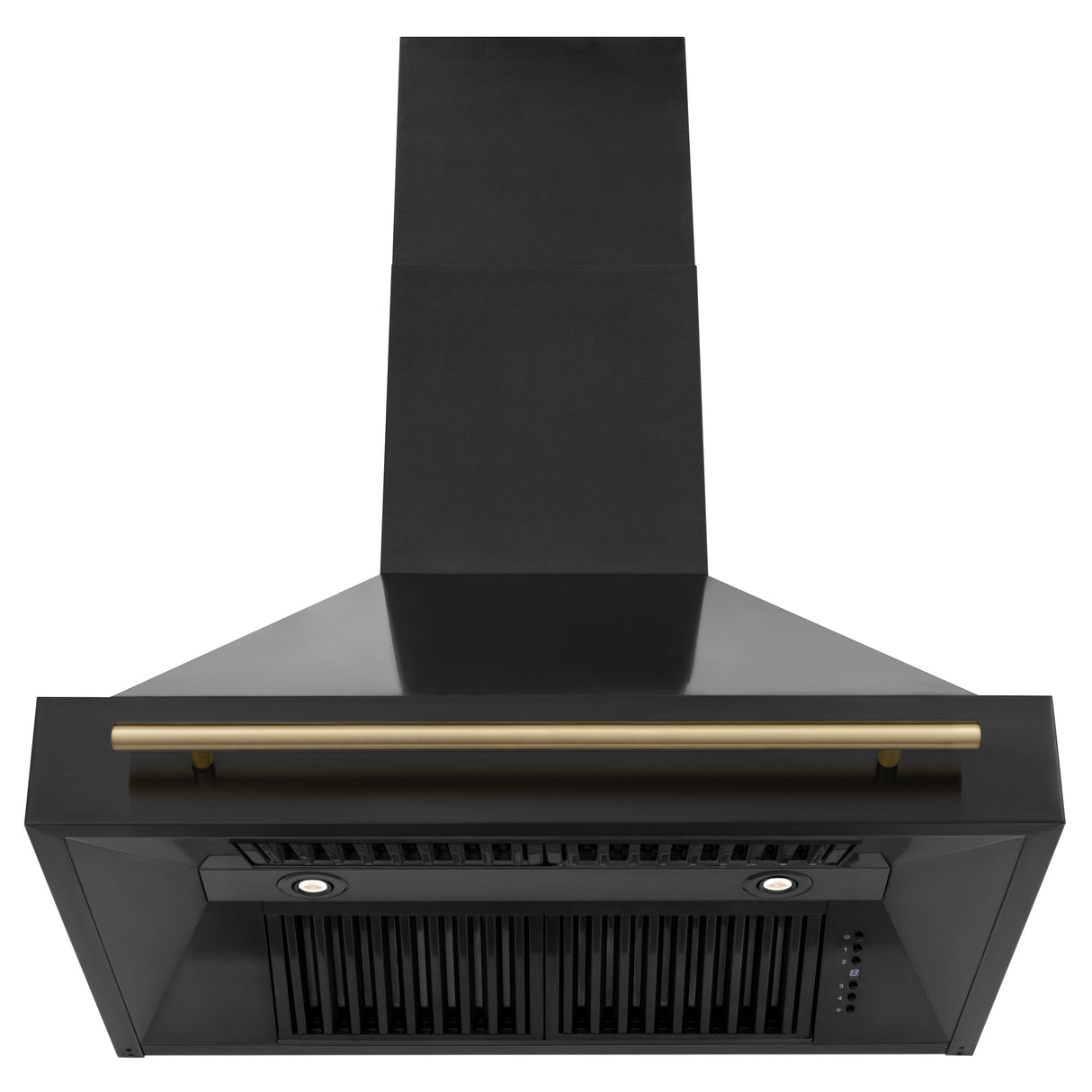ZLINE 36" Black Stainless Steel Range Hood with Champagne Bronze Handle (BS655Z-36-CB)