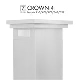ZLINE Crown Molding Profile 4 for Wall Mount Range Hood (CM4-455/476/477/667/697)