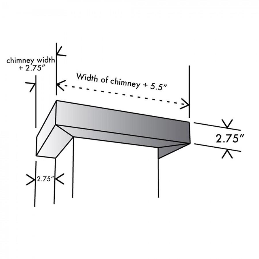 ZLINE Crown Molding Profile 4 for Wall Mount Range Hood (CM4-KECOM)