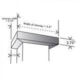 ZLINE Crown Molding Profile 4 for Wall Mount Range Hood (CM4-KECOM)